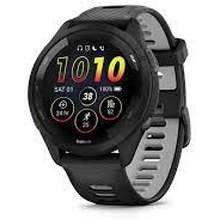 Forerunner 265 Black Bezel and Case with Black-Powder Gray Silicone Band